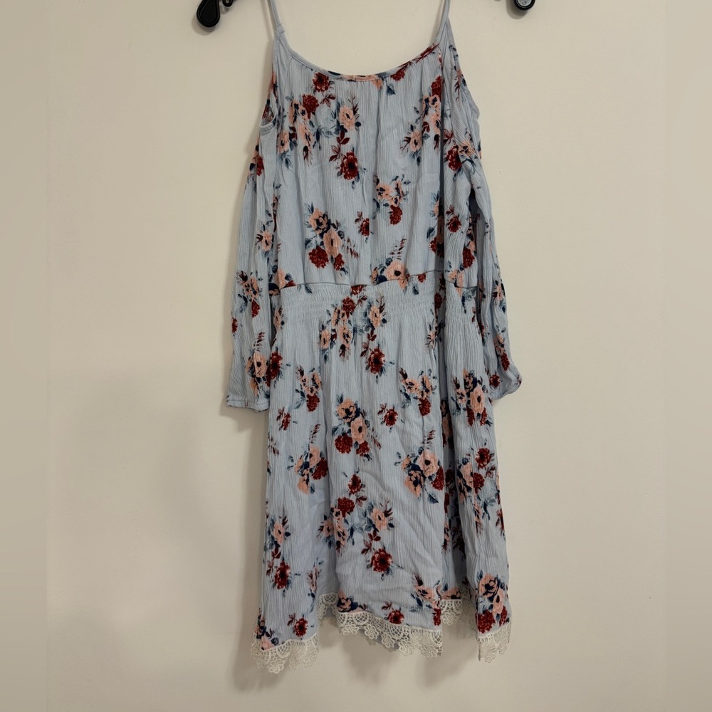 Zunie (GIRLS) size 16 blue floral dress - Picture 5 of 5